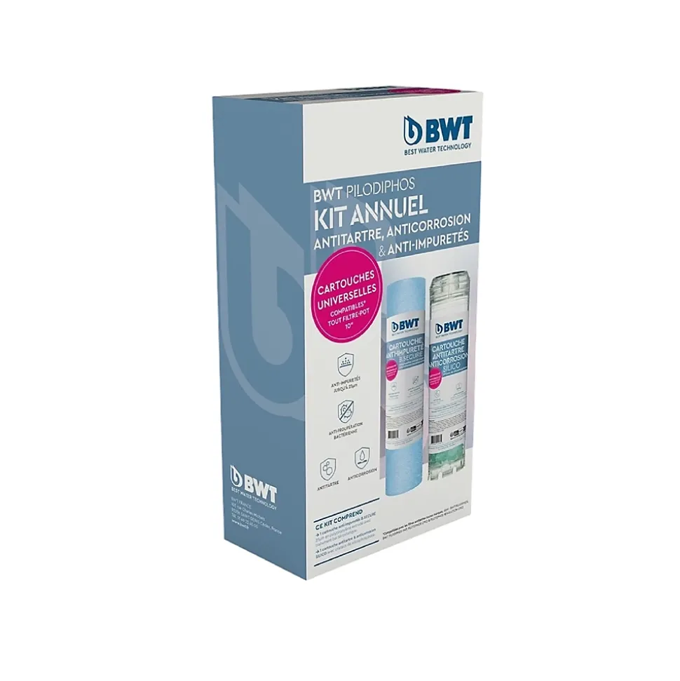 Kit annuel antitarte BWT Pilodiphos compatible avec tous les filtres 10"