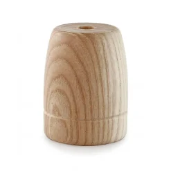 Kit Cache Douille Vintage en Bois Brut à Peindre Élégance Retro pour Vos Luminaires
