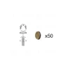 1 Kit composés de 50 cache-vis bronze antique, Lot de 6