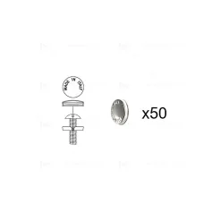 1 Kit composés de 50 cache-vis nickel brillant