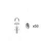 1 Kit composés de 50 cache-vis nickel brillant, Lot de 6