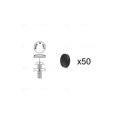 1 Kit composés de 50 cache-vis noir Lot de 25