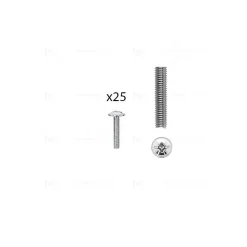 1 kit composés de 25 vis M4X20 mm zinguée Lot de 25