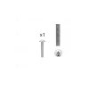 1 kit composés de 1 vis M4X25 mm zinguée, Lot de 6