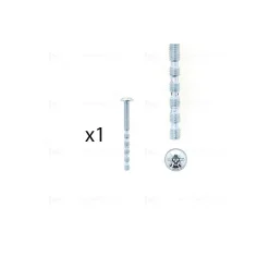 1 kit composés de 1 vis M4x45 mm zinguée cruciforme-fendue Lot de 25