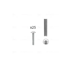 1 kit composés de 25 vis M4X25 mm zinguée Lot de 25
