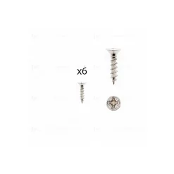 1 kit composés de 6 vis 4X18 mm galvanisé Nickel millésimé, Lot de 6