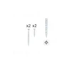 1 kit composés de 2 vis 4x25 mm + 2 vis 4x50 mm argent brillant, Lot de 6