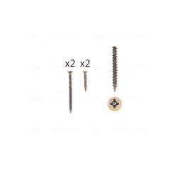 1 kit composés de 2 vis 4x25 mm + 2 vis 4x50 mm Florence antique Lot de 25