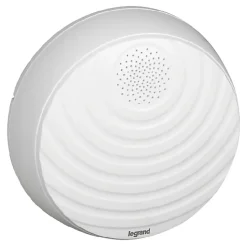 Kit Confort carillon et sonnette sans fil Legrand avec 15 mélodies alimentation par piles - blanc