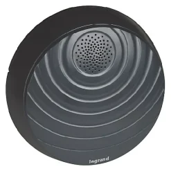 Kit Confort carillon et sonnette sans fil Legrand avec 15 mélodies alimentation par piles - anthracite