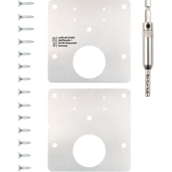 Kit de réparation de réparation charnière de porte 17 pièces Wolfcraft 4658000