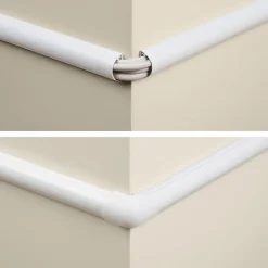 Kit moulure semi-circulaire D-Line 30 x 15 mm blanc avec accessoires, lot de 3