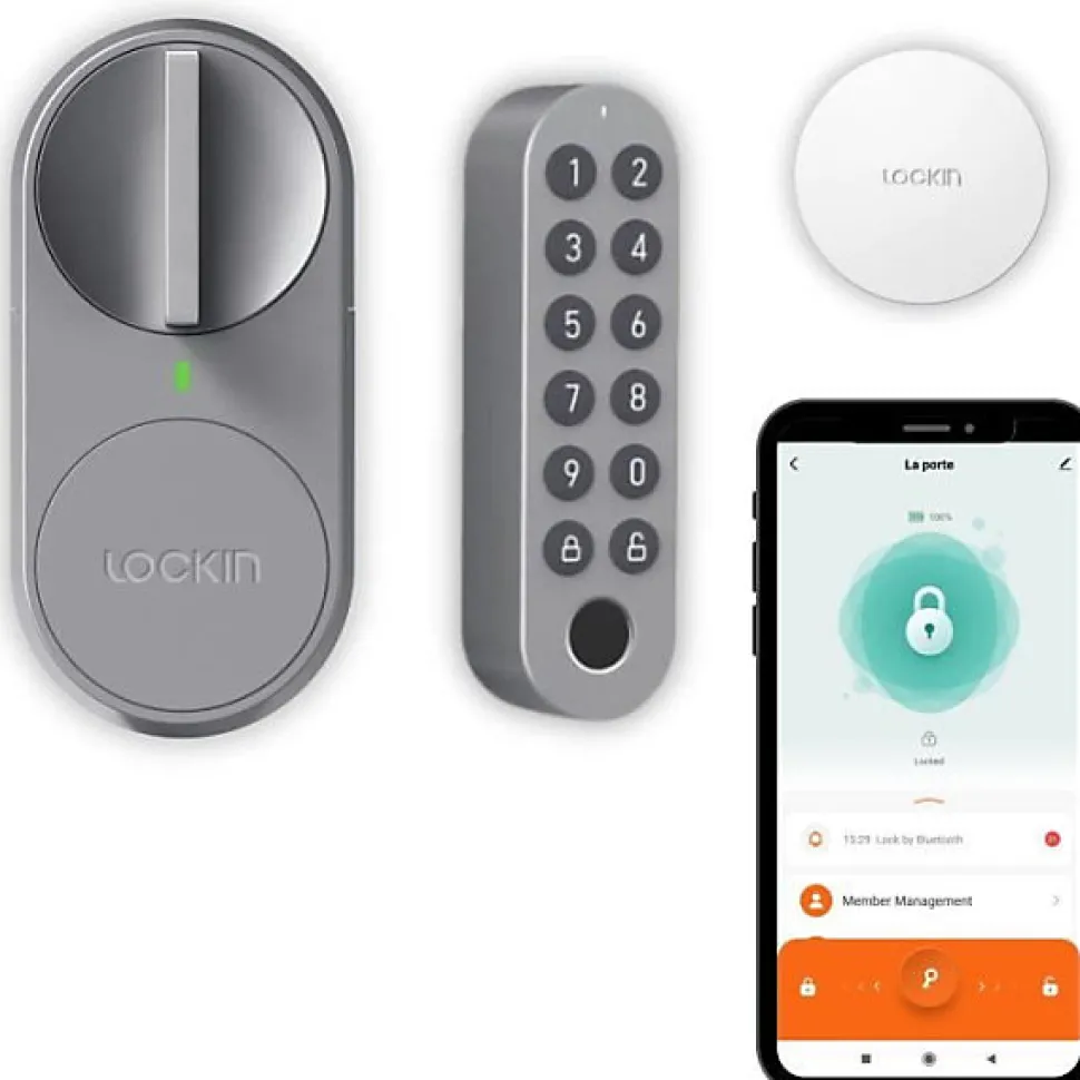 Kit serrure de porte d'entrée - KONYKS - Lockin G30 Pro - Digicode et hub inclus