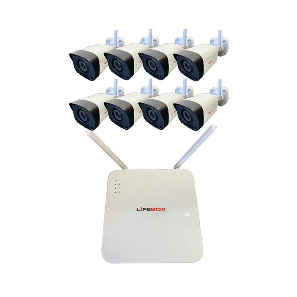 Kit vidéo surveillance wifi 8 caméras, disque dur 2 to