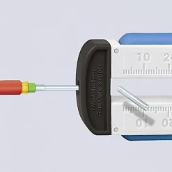 Knipex 12 85 110 SB - Pince à dénuder pour câbles à fibres optiques 190 mm, capacité 0,125 mm