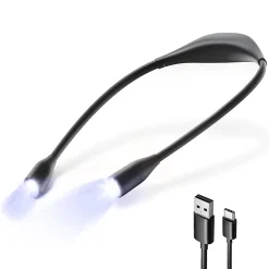 Lampe de lecture de cou rechargeable FISHTEC 3 couleurs de lumière