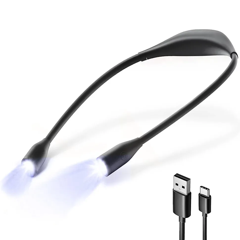 Lampe de lecture de cou rechargeable FISHTEC 3 couleurs de lumière