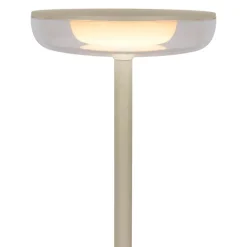 Lampe de table à accu PASI intérieur extérieur métal plastique beige intensité variable tactile fonction mémoire hauteur 26cm