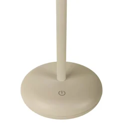 Lampe de table à accu PASI intérieur extérieur métal plastique beige intensité variable tactile fonction mémoire hauteur 26cm