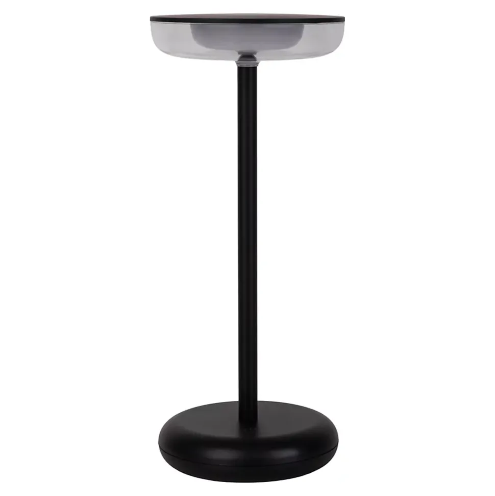 Lampe de table à accu PASI intérieur extérieur métal plastique noir intensité variable tactile fonction mémoire hauteur 26cm
