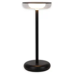 Lampe de table à accu PASI intérieur extérieur métal plastique noir intensité variable tactile fonction mémoire hauteur 26cm