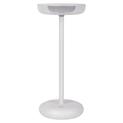 Lampe de table à accu PASI intérieur extérieur métal plastique blanc intensité variable tactile fonction mémoire hauteur 26cm
