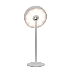 Lampe de table LED rechargeable magnétique 'ELLA' pour l'extérieur et l'intérieur, en métal et plastique blanc , hauteur 35 cm
