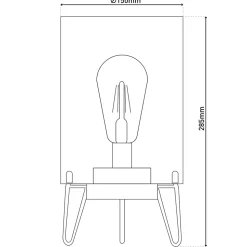 Lampe à piles 'LONNA' lampe de table pour l'extérieur, métal et verre, en noir, hauteur 28,5 cm