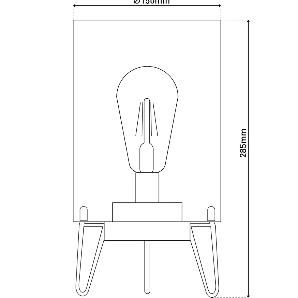 Lampe à piles 'LONNA' lampe de table pour l'extérieur, métal et verre, en noir, hauteur 28,5 cm