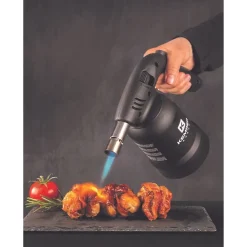 Lampe à souder à gaz Professionnelle Utilisation 360 degrés Chalumeau Gaz Allumage piezo 4 Cartouches gaz Perçables KEMPER