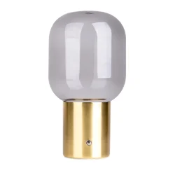 Lampe table accu ALBERO métal laiton verre LED fixes dimmable capteur tactile hauteur 25cm