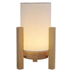 Lampe table accu MADITA H 25cm blanc naturel LED intégrée intensité variable capteur tactile