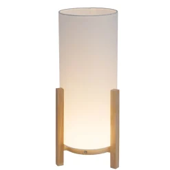 Lampe table accu MADITA H 48cm blanc naturel LED intégrée intensité variable capteur tactile