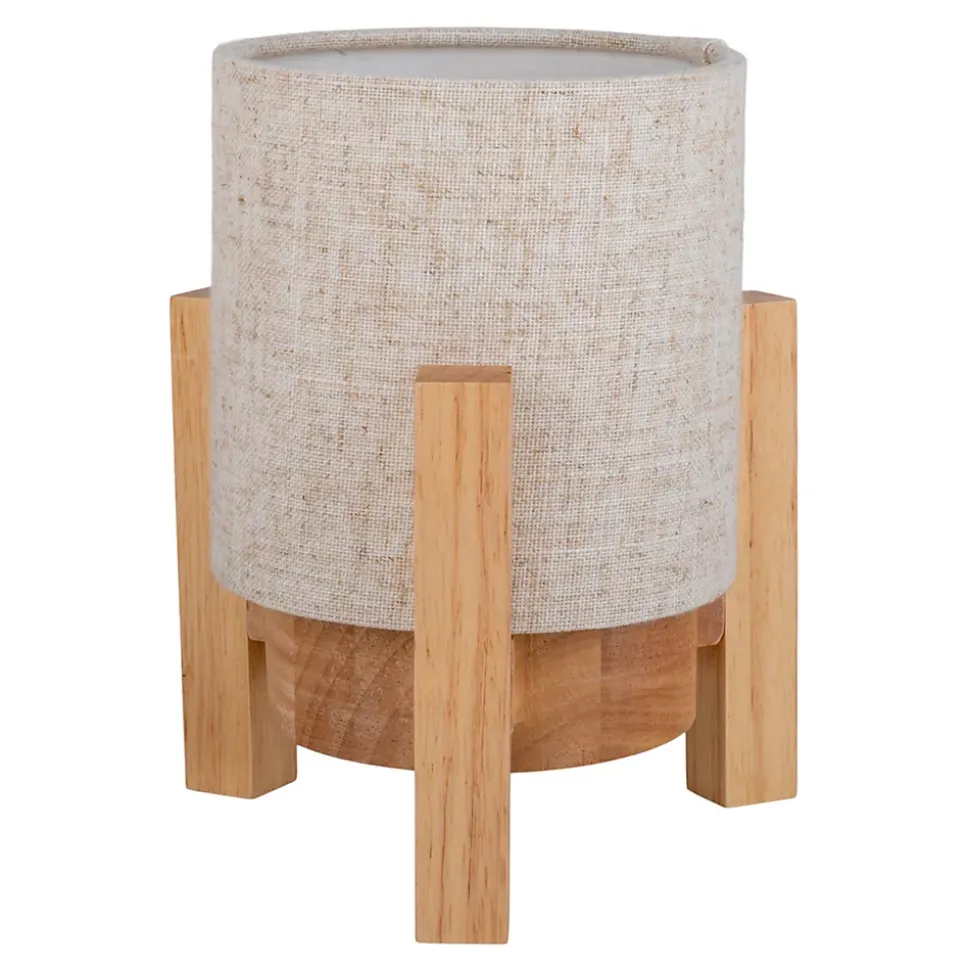 Lampe table accu MADITA H 19cm blanc naturel LED intégrée intensité variable capteur tactile