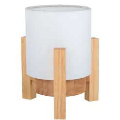 Lampe table accu MADITA H 19cm blanc naturel LED intégrée intensité variable capteur tactile