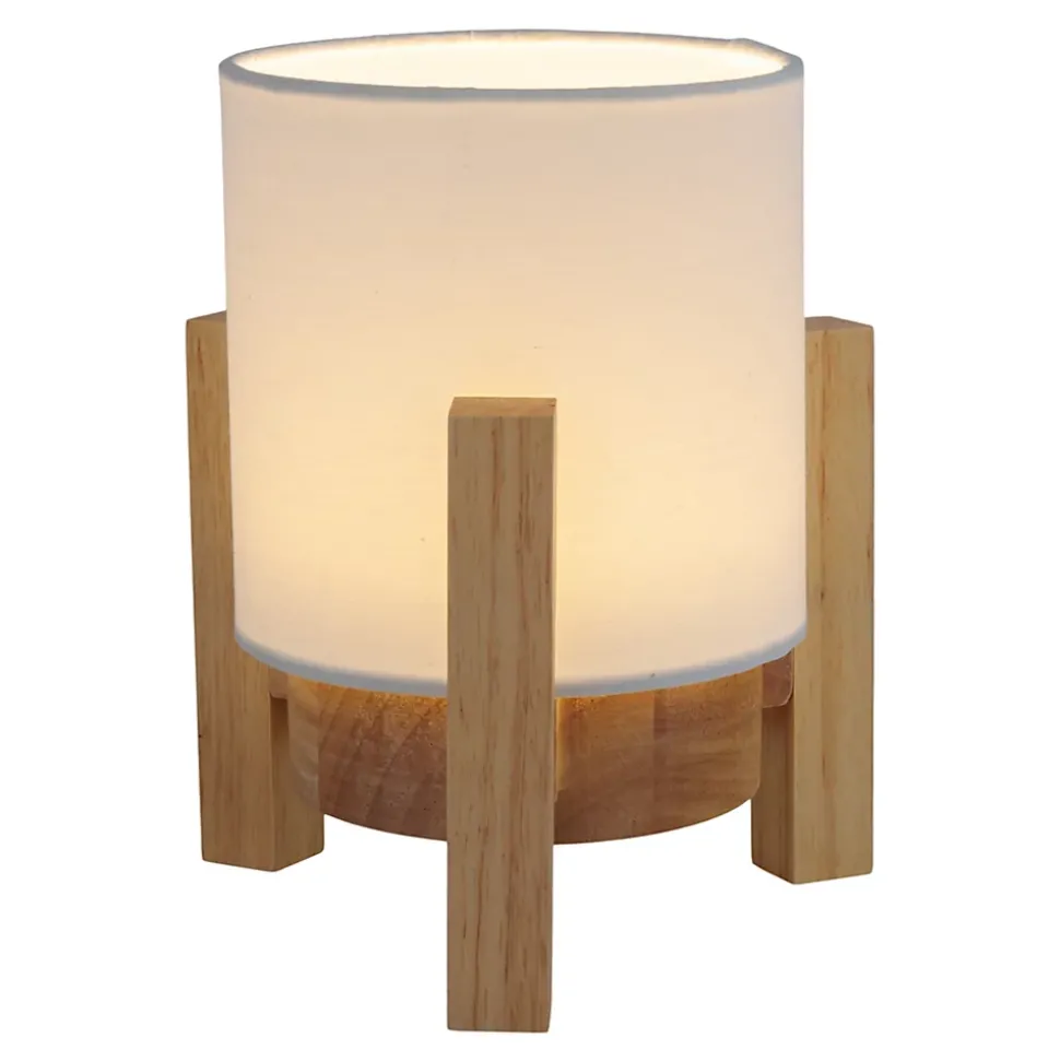 Lampe table accu MADITA H 19cm blanc naturel LED intégrée intensité variable capteur tactile