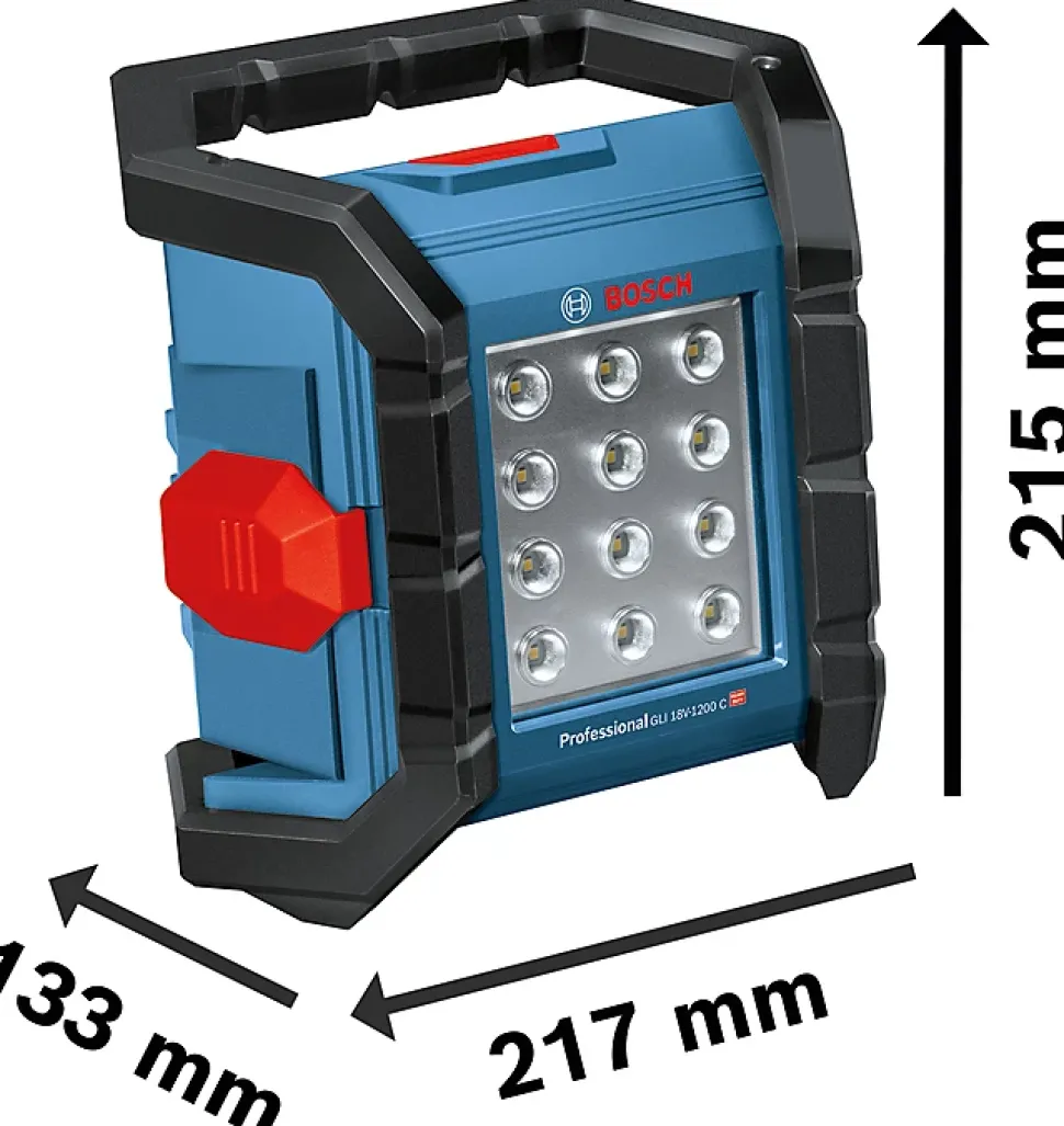 Lampe 18V GLI 18V-1200 C Professional (sans batterie ni chargeur) en boîte carton - BOSCH - 0601446700