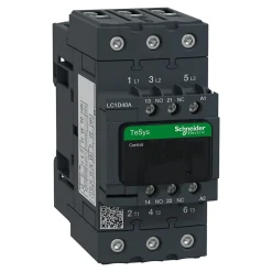 Lc1d40ae7 Schneider - Contacteur Tripolaire - 3no - 40a - Bobine 48vca - Everlink Et Automatique