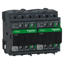 Lc2d12kue Schneider - Contacteur Inverseur Tripolaire - 3no - 12a - Bobine 100-250vca - Vis