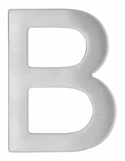Lettre B inox H.76mm adhésif - THIRARD