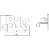 Lettre BIS inox H.76mm à visser - THIRARD