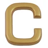 Lettre de maison - marquage C - en PVC - couleur or - autocollant - hauteur 3,7 cm - Chapuis LD37C