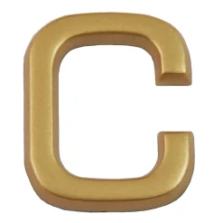 Lettre de maison - marquage C - en PVC - couleur or - autocollant - hauteur 3,7 cm - Chapuis LD37C