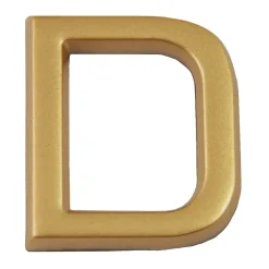Lettre de maison - marquage D - en PVC - couleur or - autocollant - hauteur 3,7 cm - Chapuis LD37D