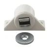 2 loqueteaux ronds Blanc 6 kg Entraxe 25