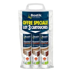 Lot 3 colle parquets Bostik Fixation Plinthes 310ml