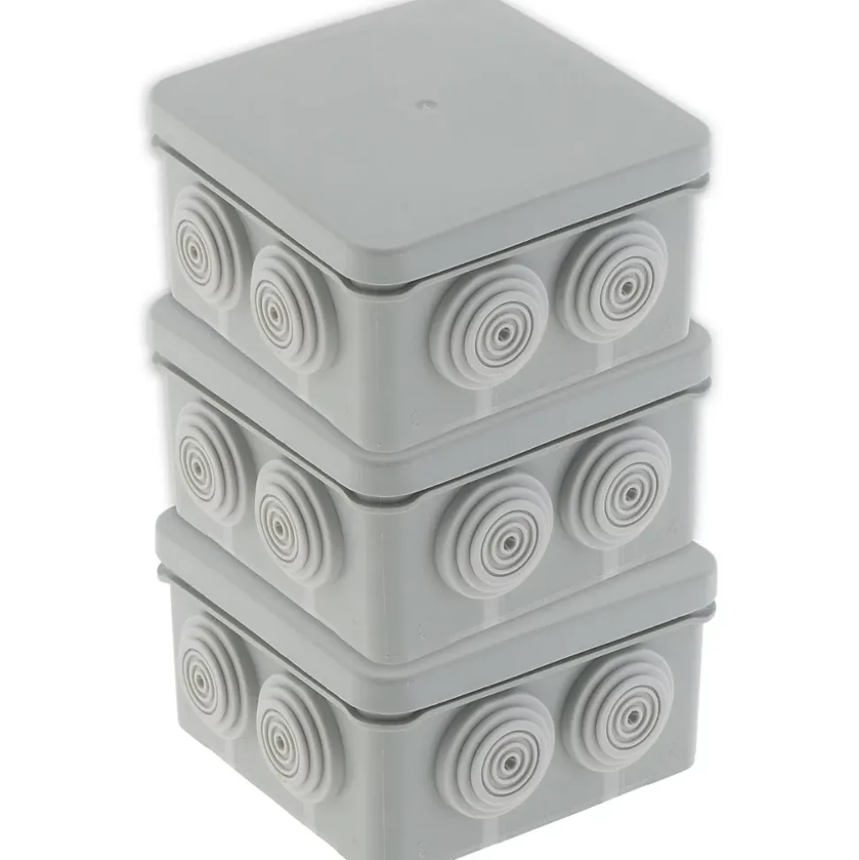 Lot de 3 boîtes étanches IP55 No Airbox 80x42mm - Protec