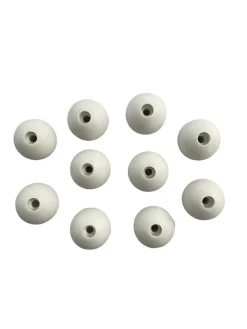 Lot de 10 butées de sol Demi-lune MADE IN FRANCE en élastomère (caoutchouc) blanc. Diamètre 30mm et hauteur 17mm.
