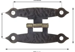 Lot de 10 charnières métalliques vintage avec vis, charnières antiques en forme de H, bronze